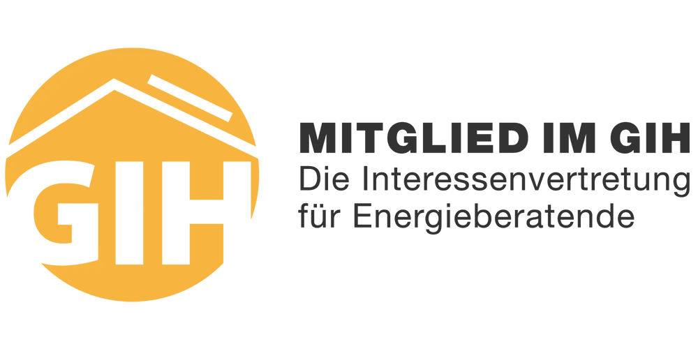 Logo "Mitglied im GIH - Die Interessenvertretung für Energieberatende"